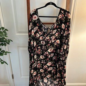 Black Floral American Eagle Dress